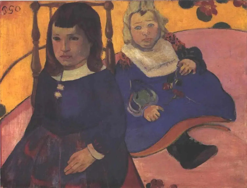 Dobbeltportræt af børn - Paul Gauguin