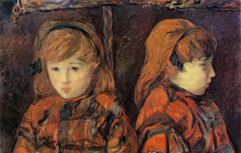 Dobbeltportræt af en lille pige - Paul Gauguin