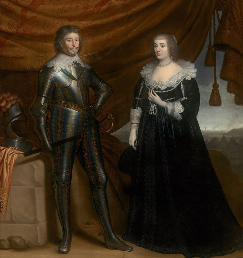 Dobbeltportræt af Frederik Hendrik (1584-1647) og Amalia af Solms-Braunfels (1602-1675) - Gerrit van Honthorst