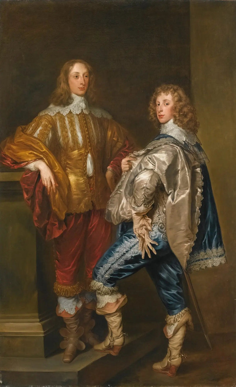 Dobbeltdobbeltportræt af Lord John Stewart (1621-1644) og Lord Bernard Stewart, fremtidig greve af Lichfield (1623-1645) - Antoine van Dyck