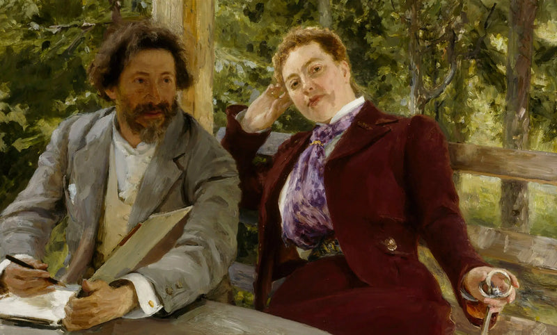 Dobbeltdobbeltportræt af Natalia Nordmann og Ilya Repin - Ilya Repin