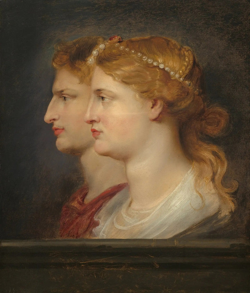 Dobbeltportræt af den romerske general Germanicus (15 f.Kr.-19) og hans hustru Agrippina Maior (?-33) - Peter Paul Rubens