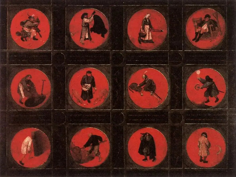 Tolv flamske ordsprog - Pieter Brueghel den Ældre