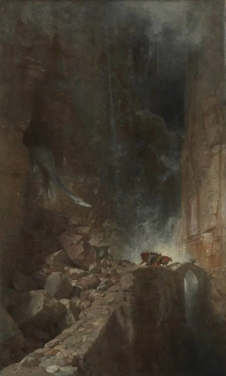 Drage i en klippekløft - Arnold Bøcklin