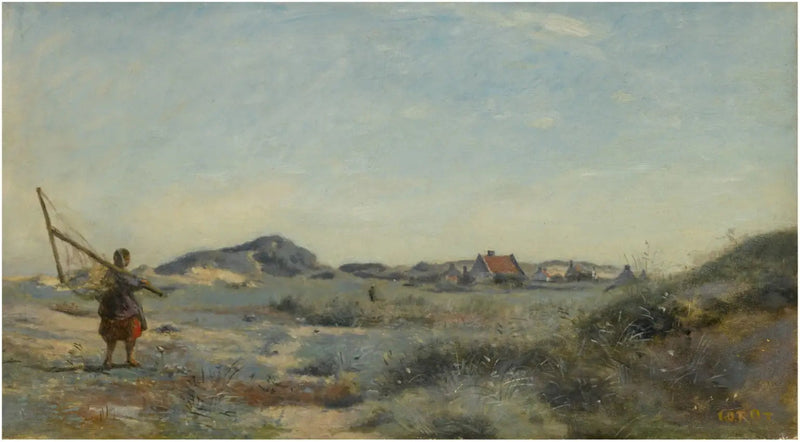 Dunkerque. En rejeskibskvinde med rejer - Jean-Baptiste Camille Corot