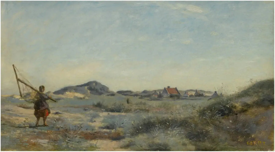 Dunkerque. En rejeskibskvinde med rejer - Jean-Baptiste Camille Corot