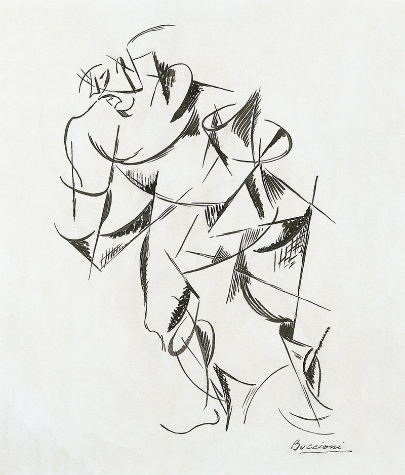 Dynamisme du corps humain : Boxer - Umberto Boccioni