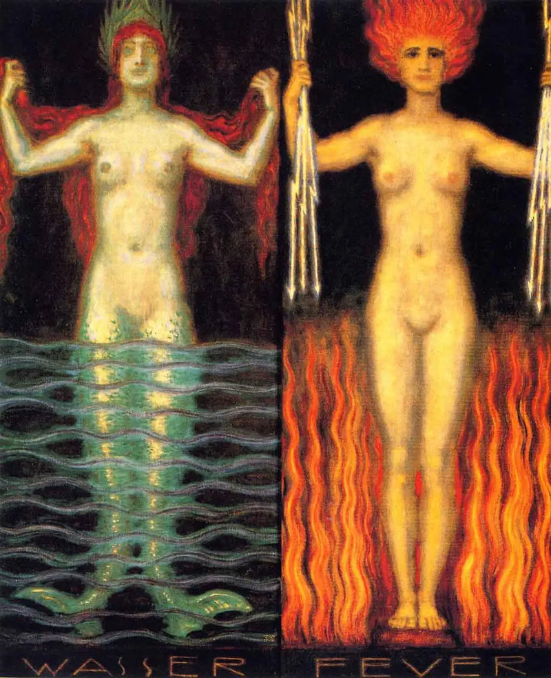 Vand og Ild - Franz Von Stuck