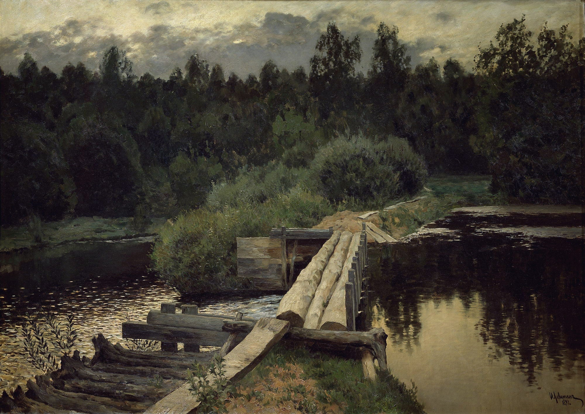 Eaux profondes - Isaac Levitan image 1 reproduction artisanale de tableau