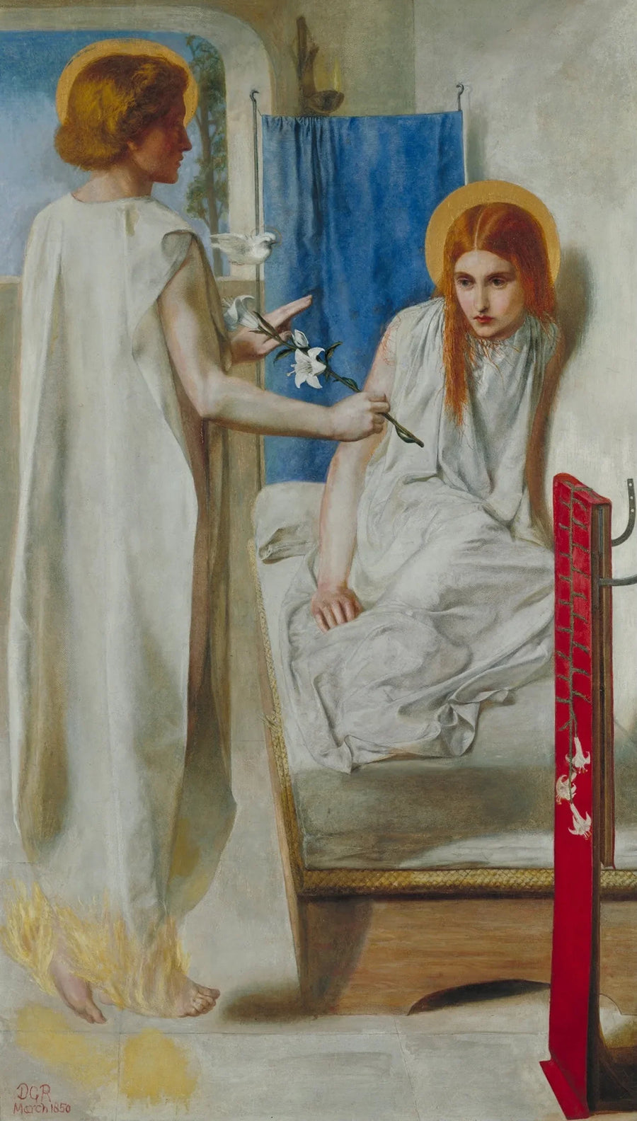 Ecce Ancilla Domini - Dante Gabriel Rossetti image 1 copie de tableau peinte à la main