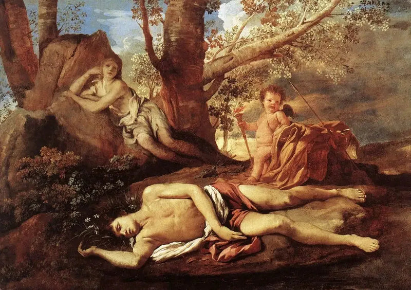 Echo og Narcissus - Nicolas Poussin