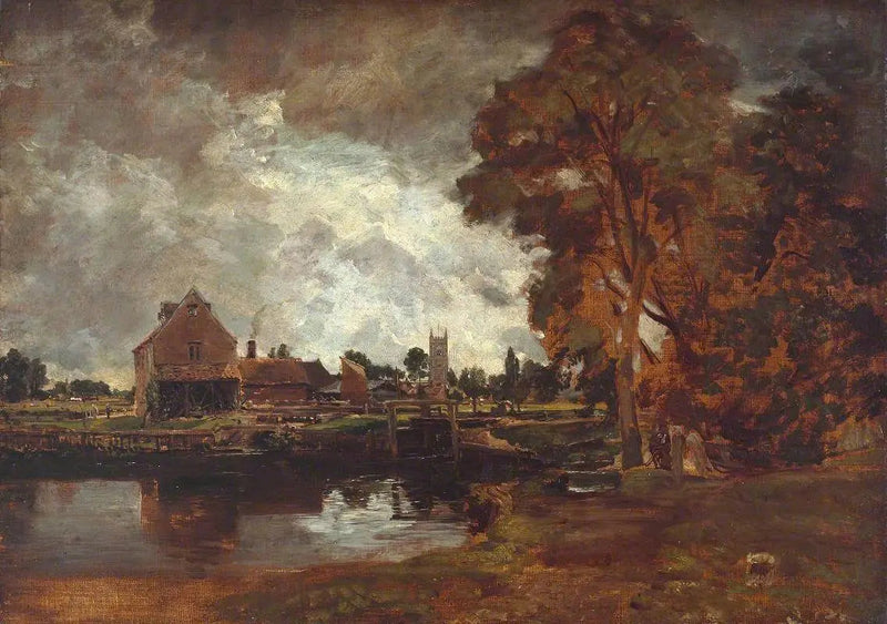 Dedham Lock og mølle - John Constable