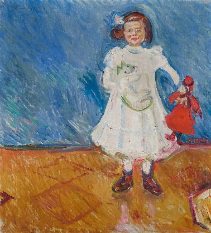 Edmute Esche ved dukken - Edvard Munch