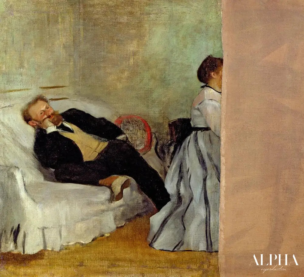 Édouard Manet et sa femme - Edgar Degas - Reproductions de tableaux et peintures haut de gamme