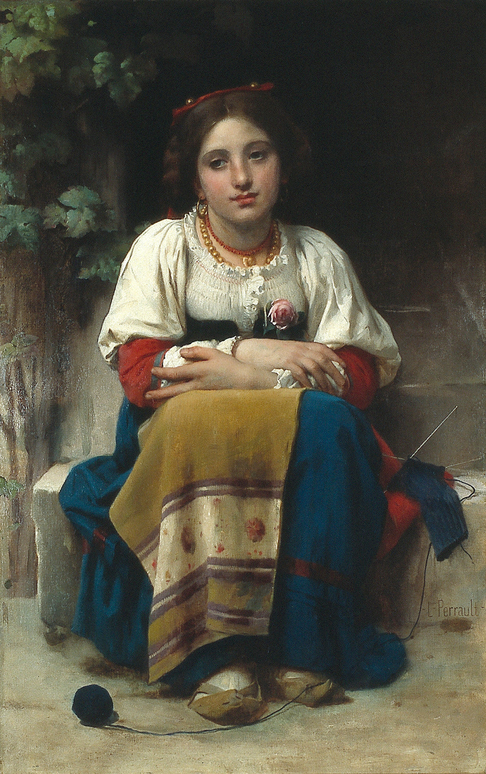 Een breister - Léon Perrault image 1 reproduction artisanale de tableau
