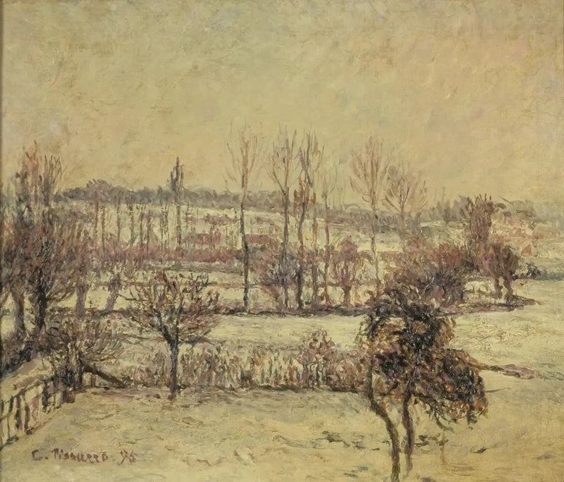 Sneeffekt i Éragny - Camille Pissarro