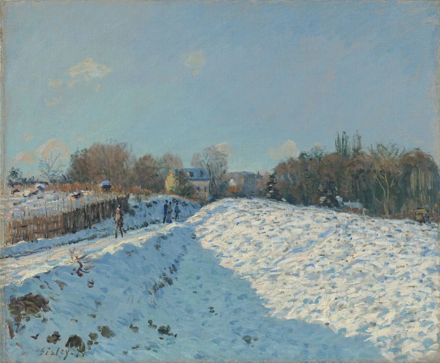 Sneeffekt i Louveciennes - Alfred Sisley