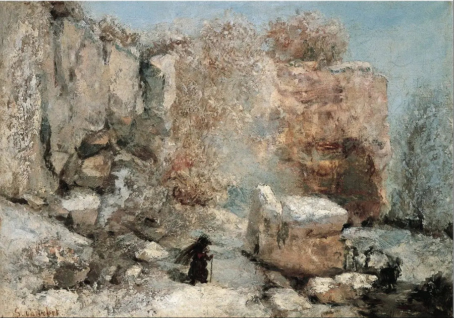 Sneeffekt i en stenbrud - Gustave Courbet