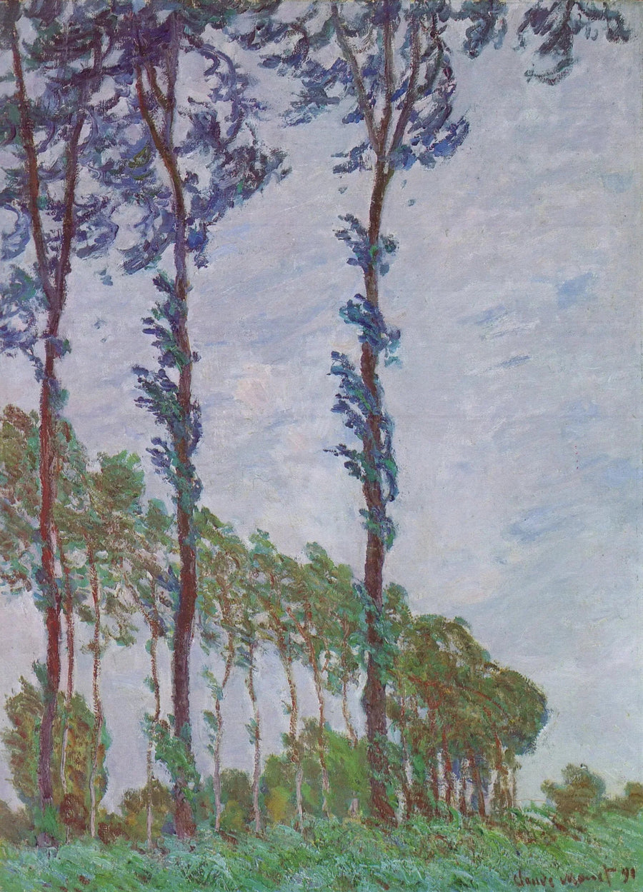 Vindeffekt, poppelserie - Claude Monet