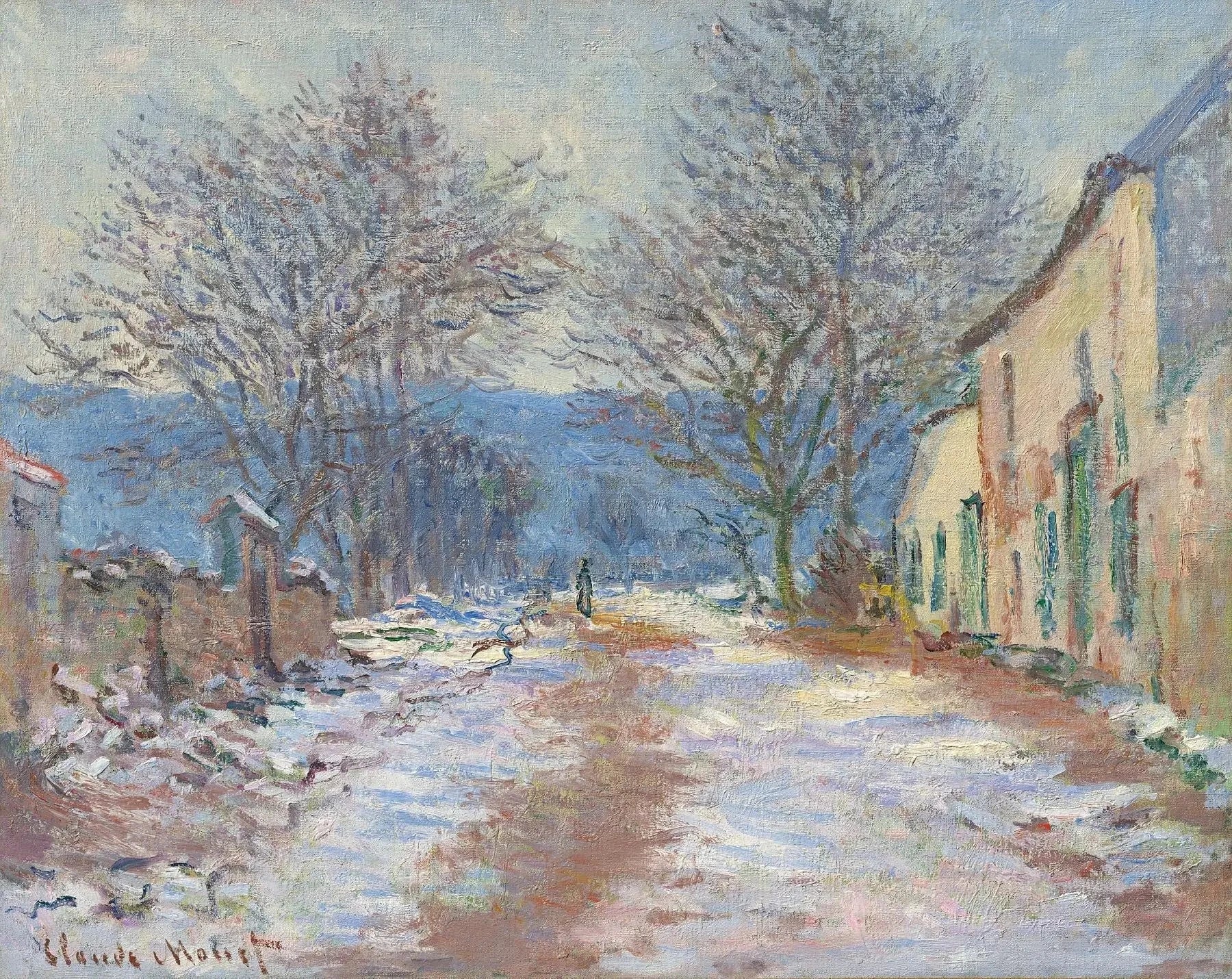 Effet de neige à Limetz W1056 par Claude Monet, Museum Barberini