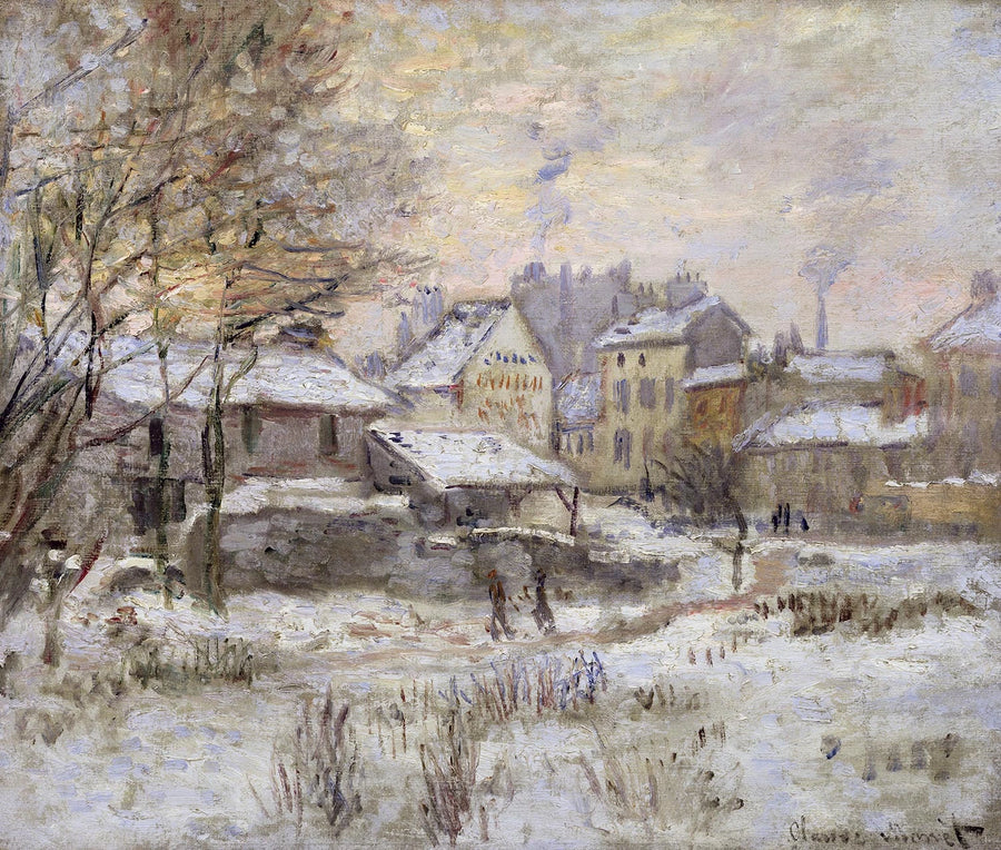 Sneeffekt, nedgående sol W362 - Claude Monet