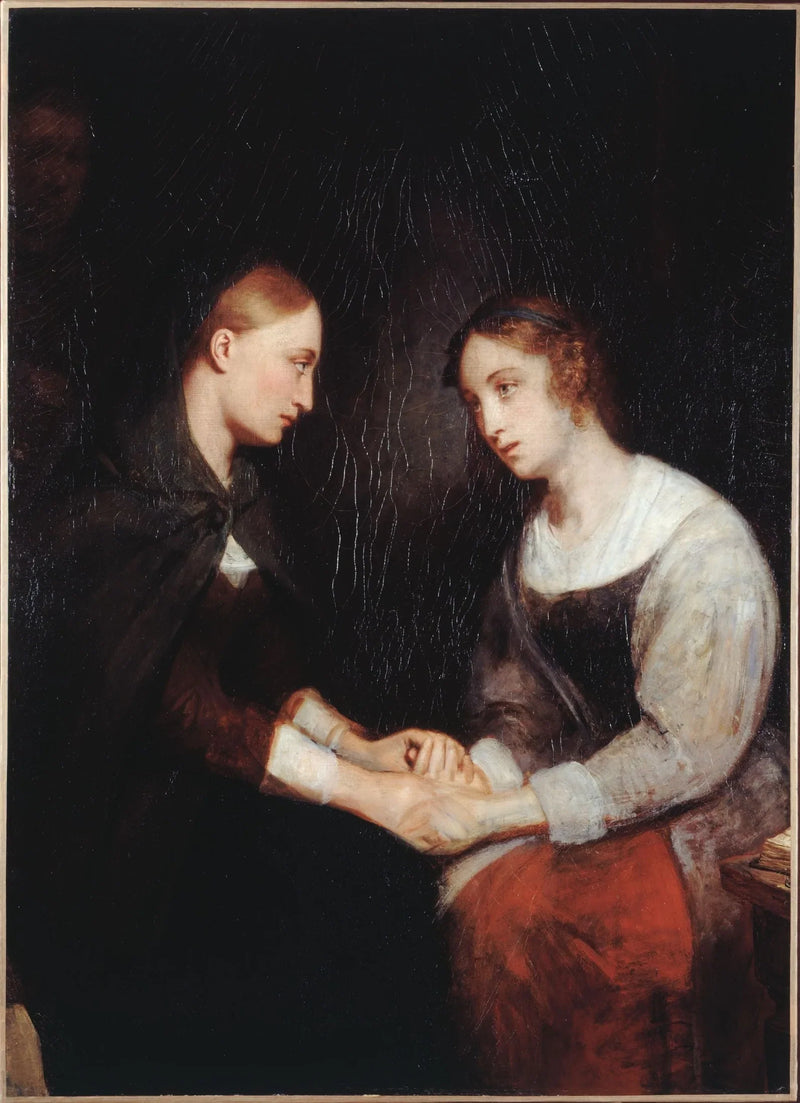 Effie og Janny Daens i Edimbourg-fængslet - Ary Scheffer
