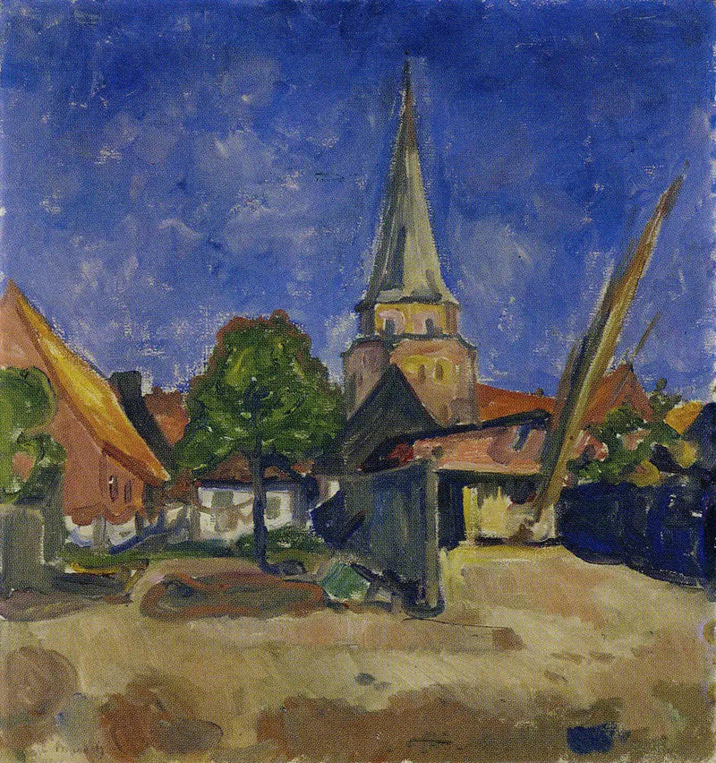 Kirke i Travemünde - Edvard Munch