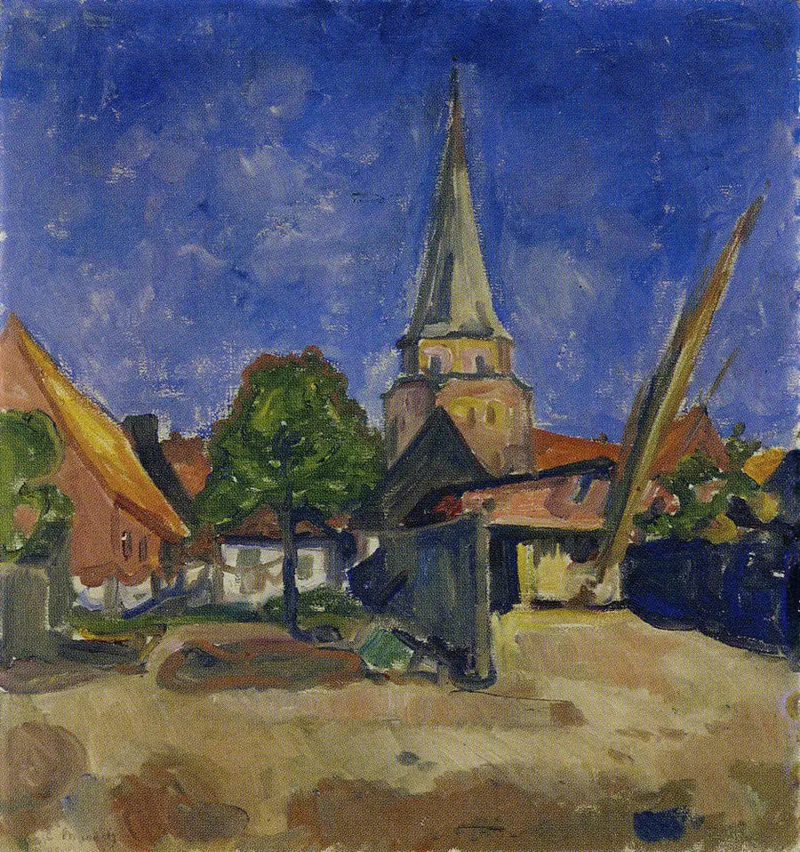 Kirke i Travemünde - Edvard Munch