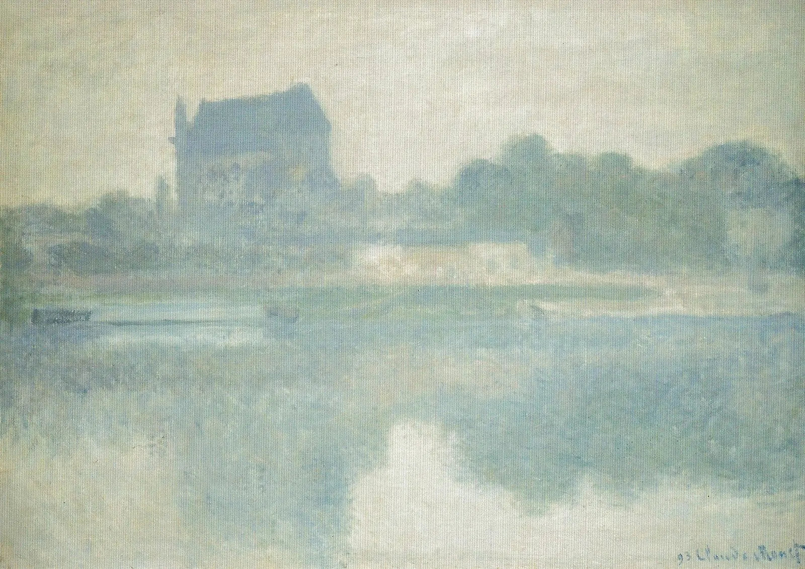 Reproduction du tableau « Église de Vernon, Fog - Claude Monet » par Alpha Reproduction en peinture à l’huile
