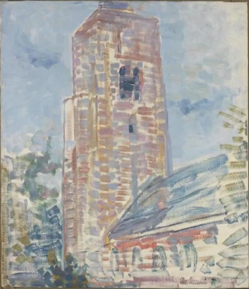 Oostkapelle Kirke, skib og tårn - Piet Mondrian