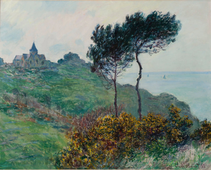 Varengeville Kirke, gråt vejr - Claude Monet