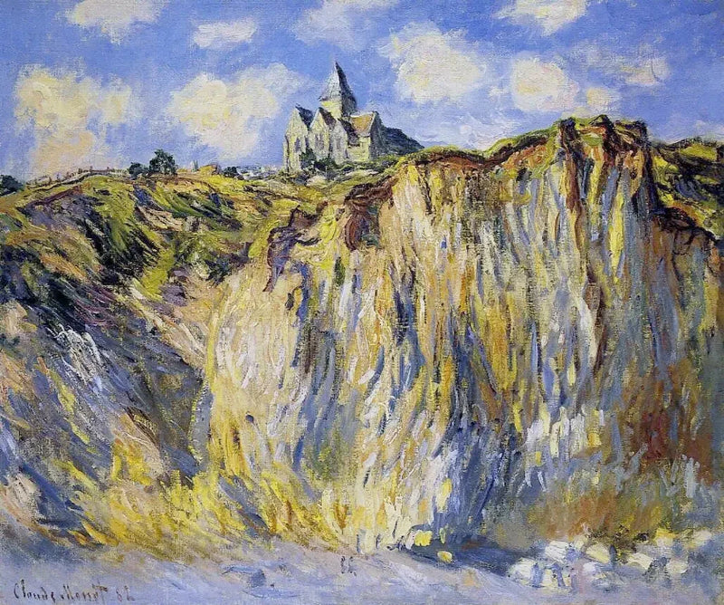Varengeville Kirke, morgenlys effekt - Claude Monet