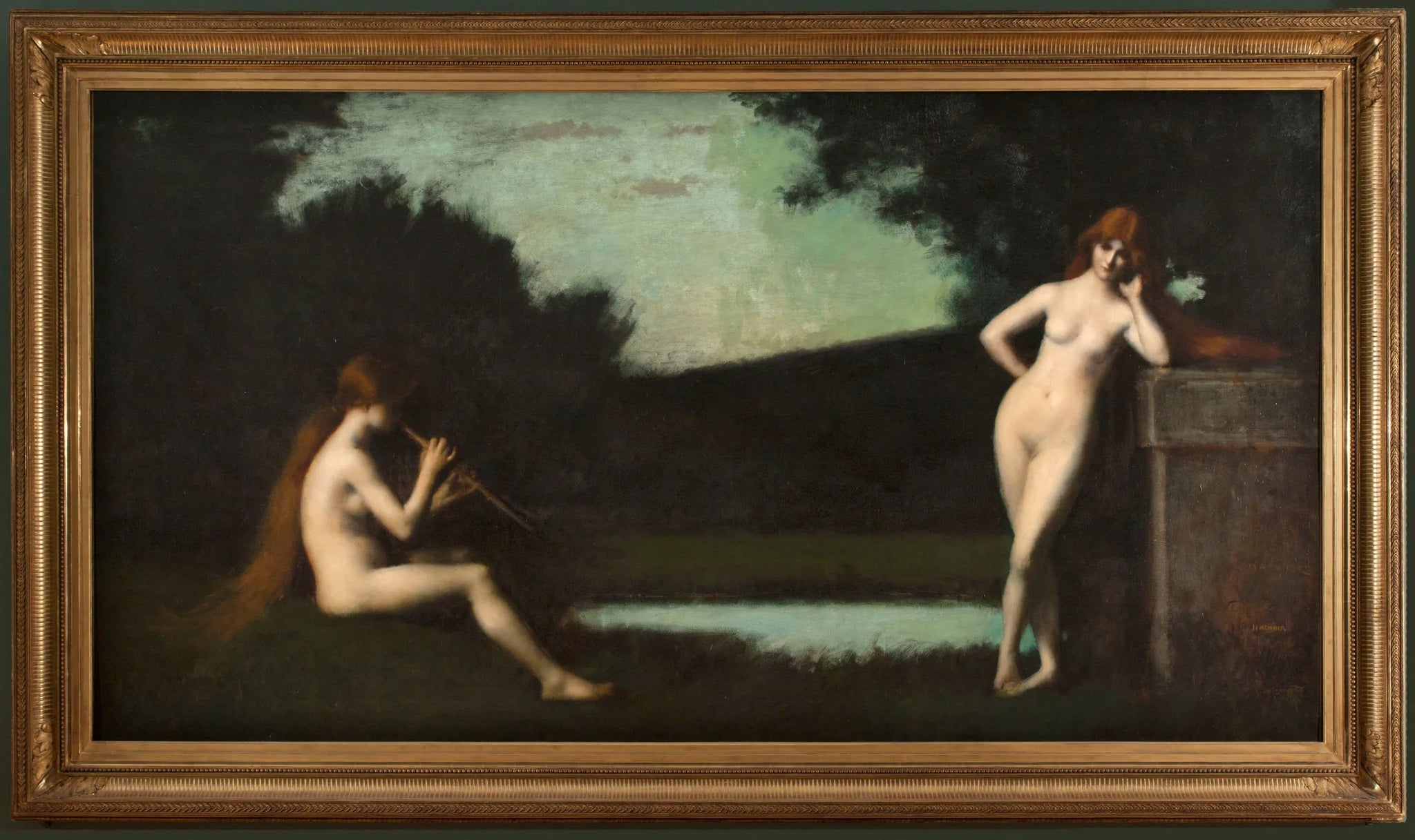 Églogue - Jean-Jacques Henner image 1 reproduction d’œuvre d’art à l’huile
