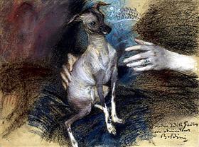 Elegant ved hunden - Giovanni Boldini