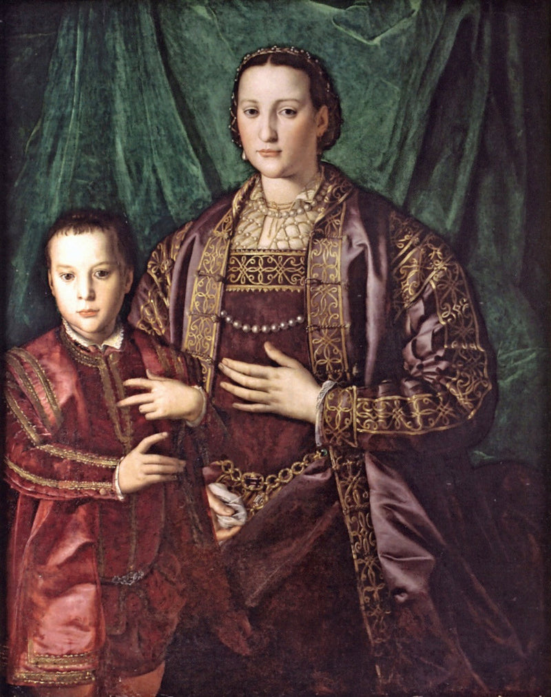 Eleonora di Toledo med sin søn Francesco - Bronzino