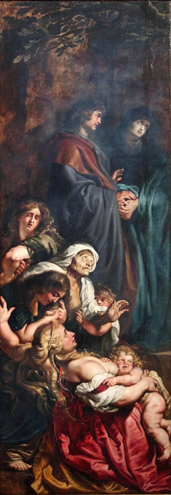 Korsets ophøjelse (venstre panel) - Peter Paul Rubens