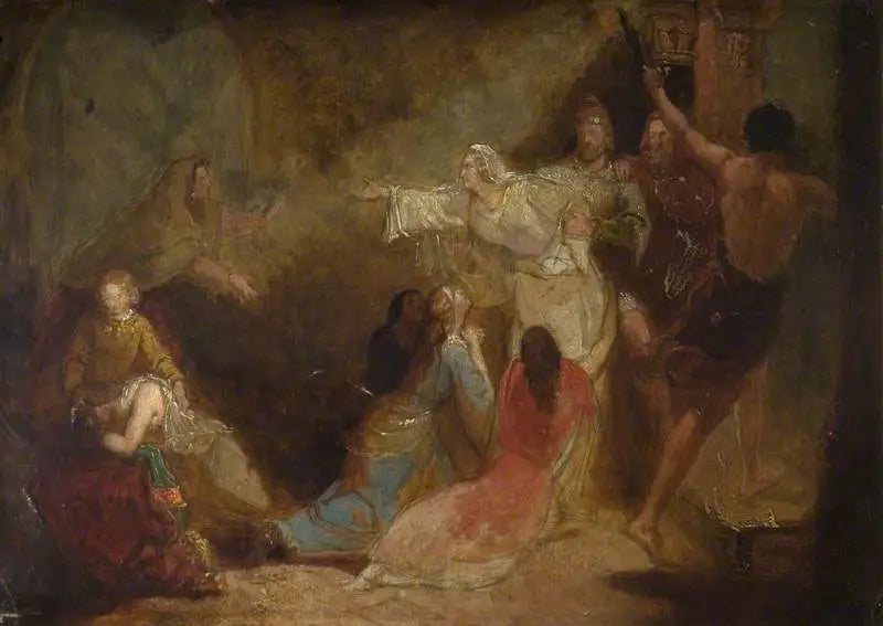 Elgiva saisie sur ordre de l'archevêque Odon - John Everett Millais image 1 copie de tableau peinte à la main