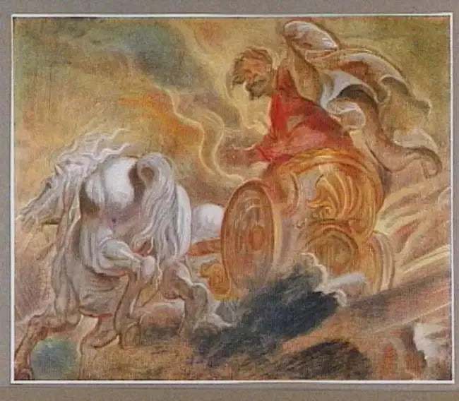 Élie er ført til himlen i en vogn - Peter Paul Rubens