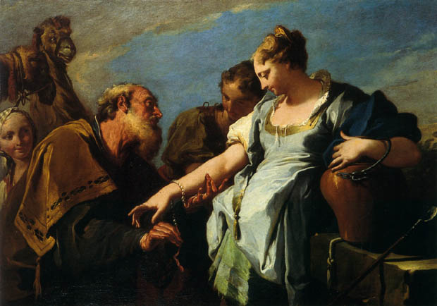 Éliézer og Rebecca - Giovanni Battista Pittoni