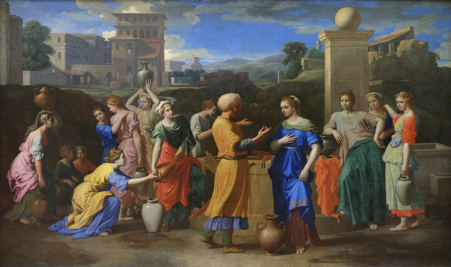 Éliézer og Rebecca - Nicolas Poussin