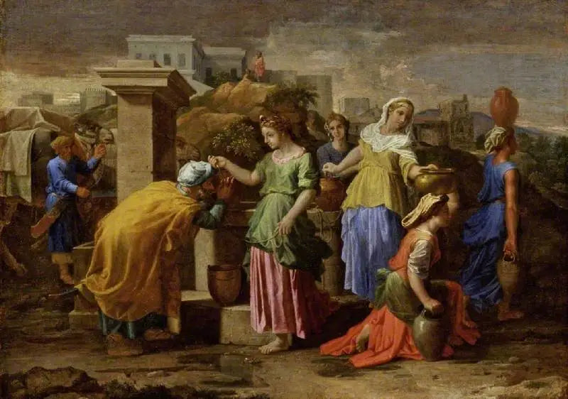 Éliézer og Rebecca - Nicolas Poussin