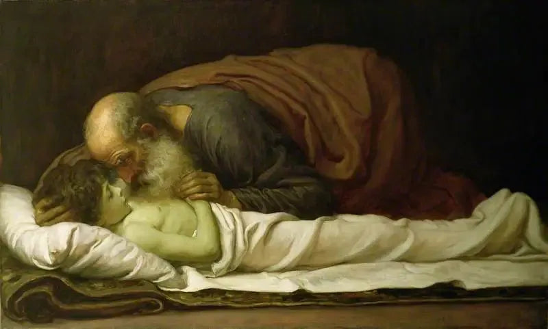 Élisée genopliver sønnen af Sunamiten - Frederic Leighton