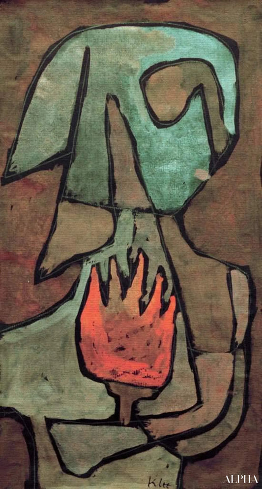 Elle garde la flamme - Paul Klee - Reproductions de tableaux et peintures haut de gamme