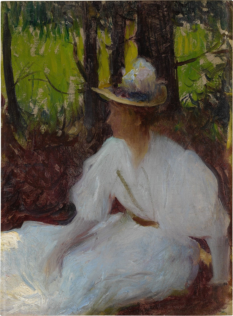 Ellen i skoven - Frank Weston Benson
