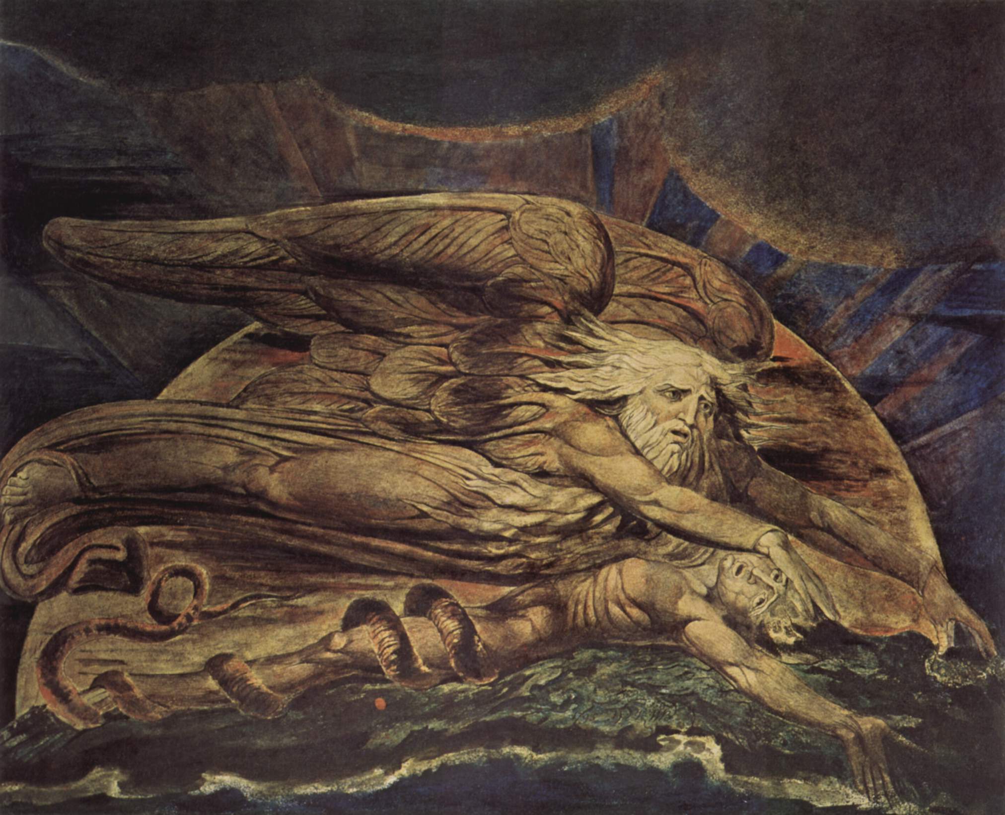 Elohim créant Adam - William Blake - Alpha Reproduction