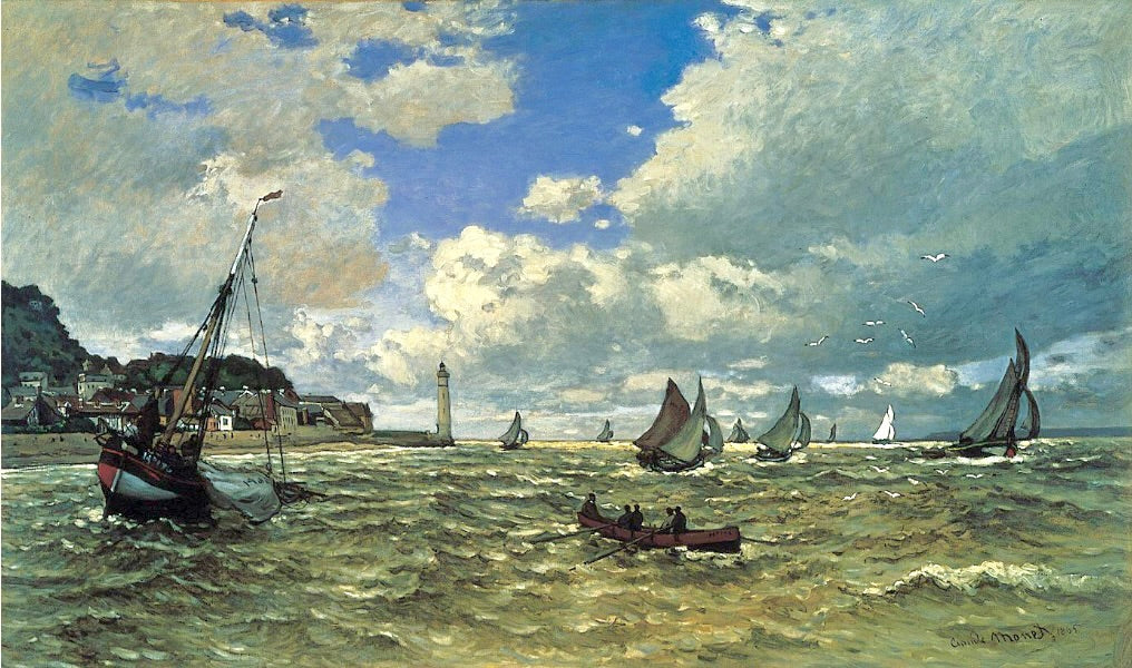 🌬️ Mundingen af Seinen i Honfleur Claude Monet (1865)