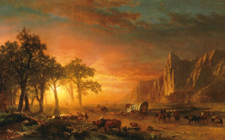 Emigranter, der krydser sletterne - Albert Bierstadt