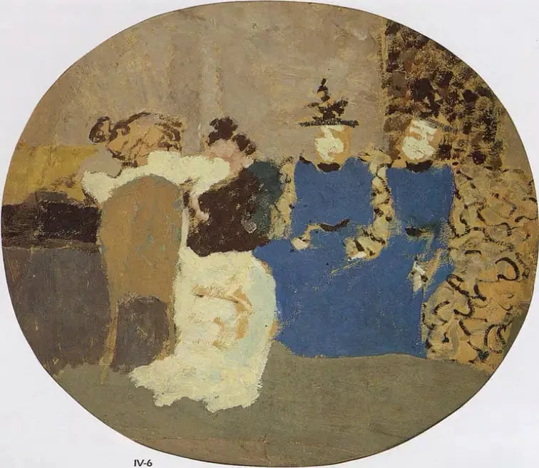 En visite, les demoiselles Fornachon - Édouard Vuillard image 1 copie de tableau peinte à la main