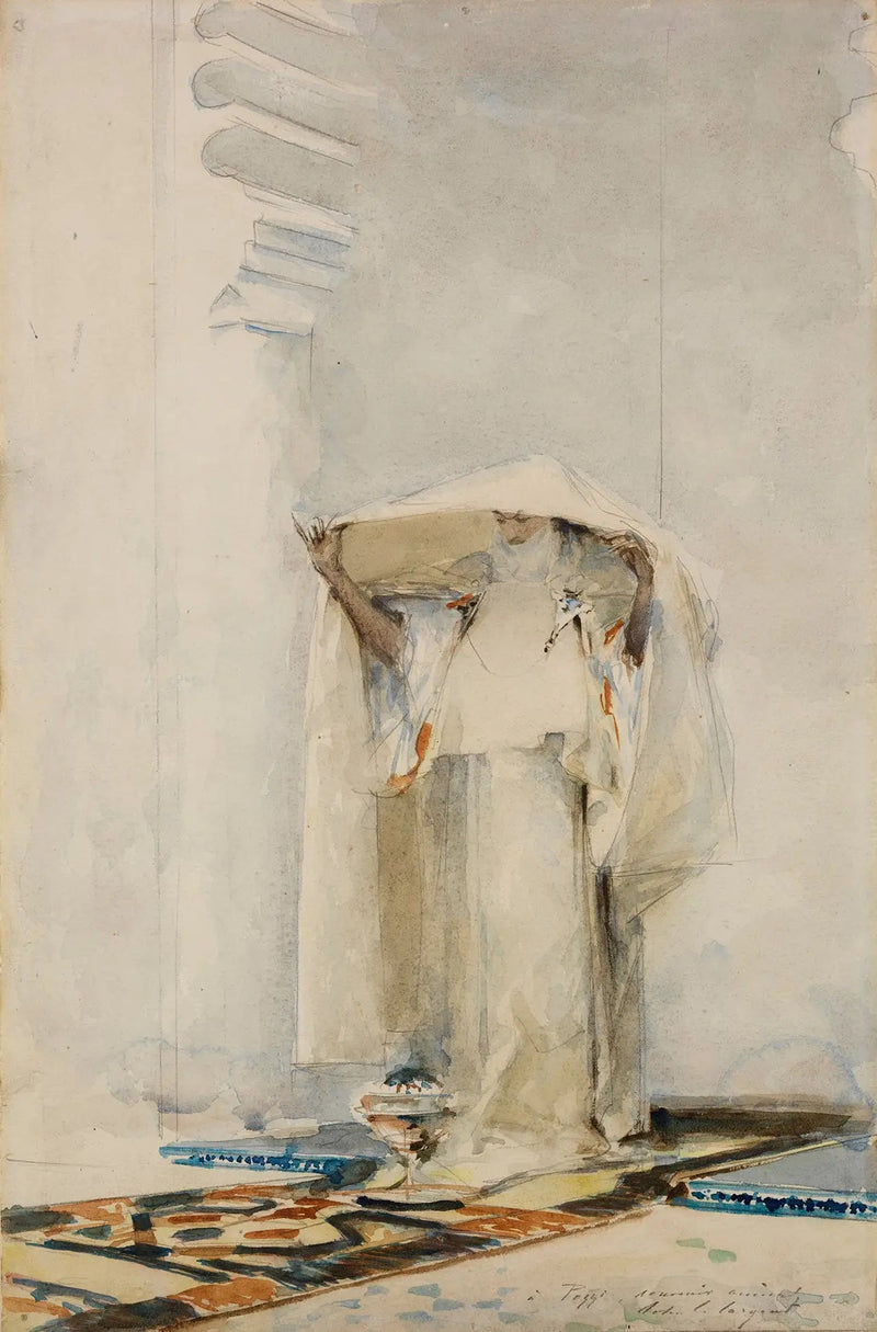 At indgyde sløret - John Singer Sargent