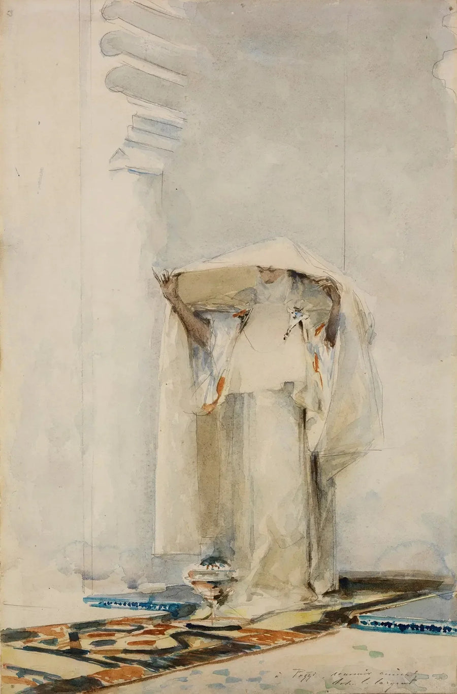 At indgyde sløret - John Singer Sargent